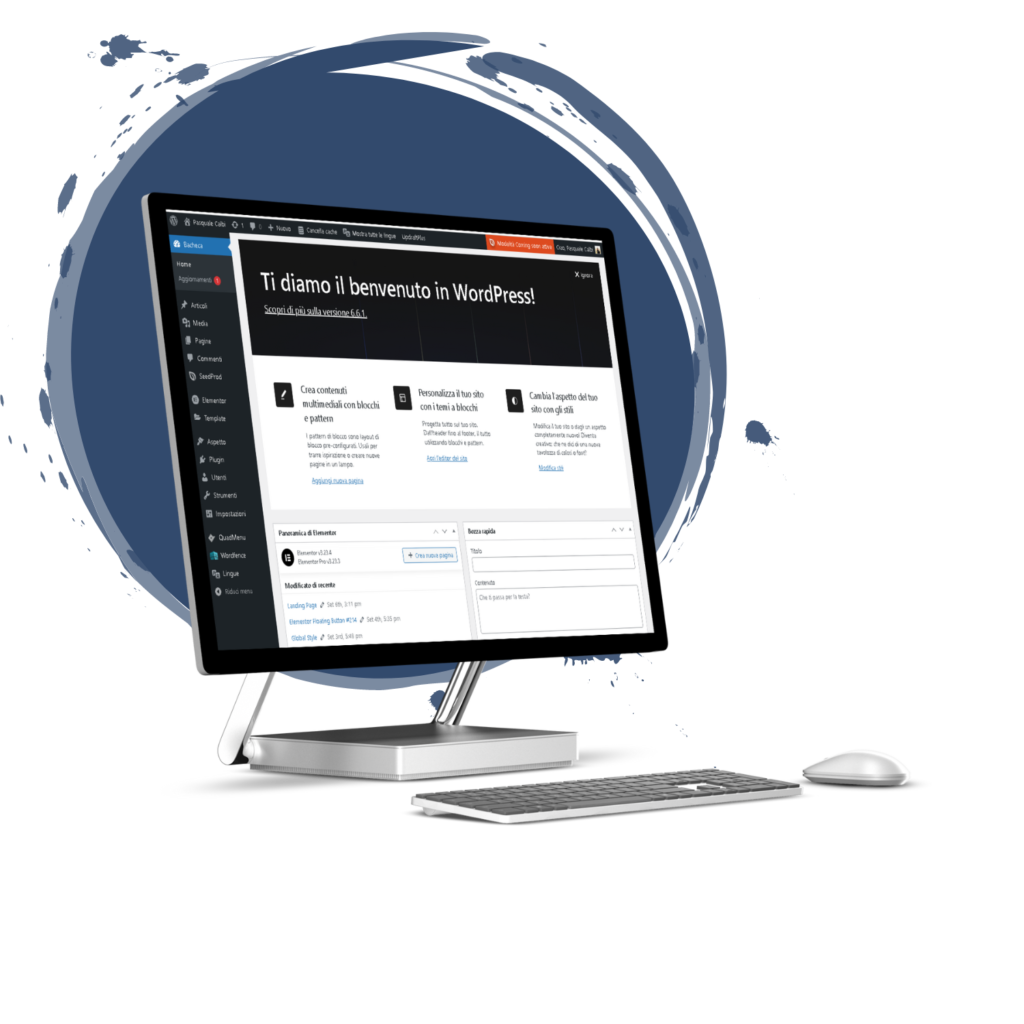 pannello di controllo wordpress